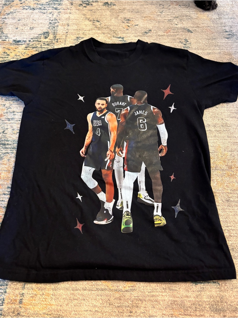 Graphic Image Black NBA Players Graphic Tee
